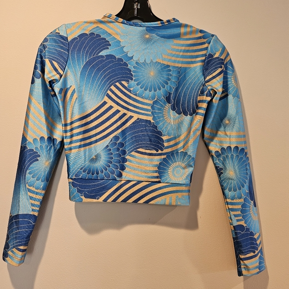 Palomar Crop Top Rashguard - Seaflower New - Picture 6 of 8